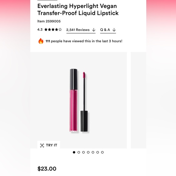 KVD Beauty Everlasting Hyperlight Vegan Transfer-Proof Liquid Lipstick - Picture 5 of 5